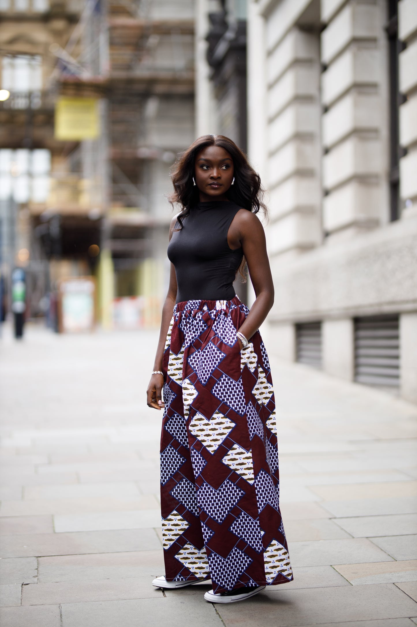 Syl Baggy Trousers - Burgundy mix