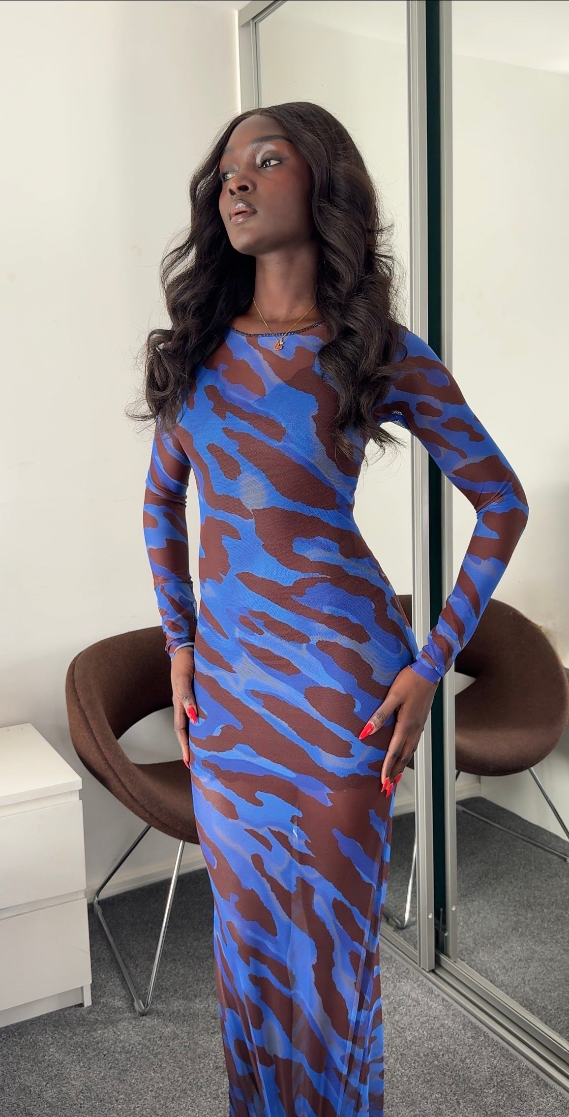 Sapphire Mesh Dress