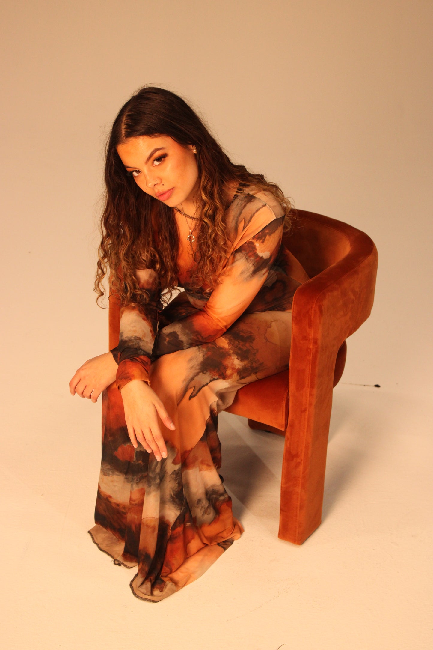 Cocoa Mesh Dress